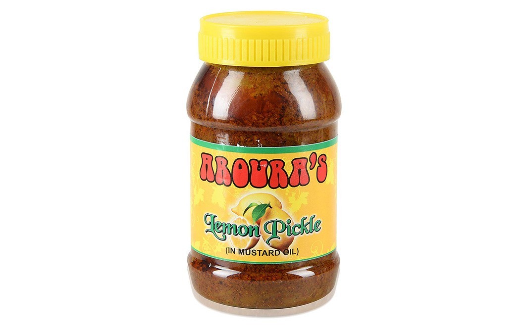 Aroura Lemon Pickle (In Mustard Oil)   Plastic Jar  400 grams